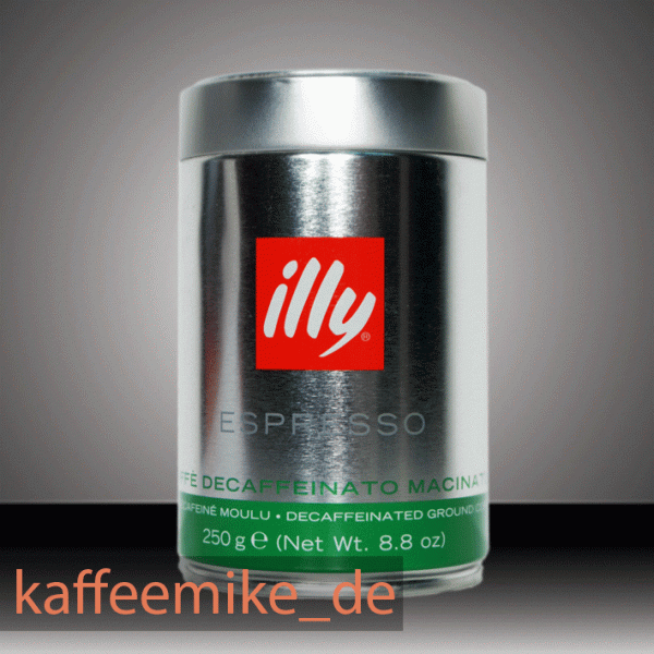 Illy Kaffee Espresso - entkoffeiniert Decaffeinato, 250g gemahle